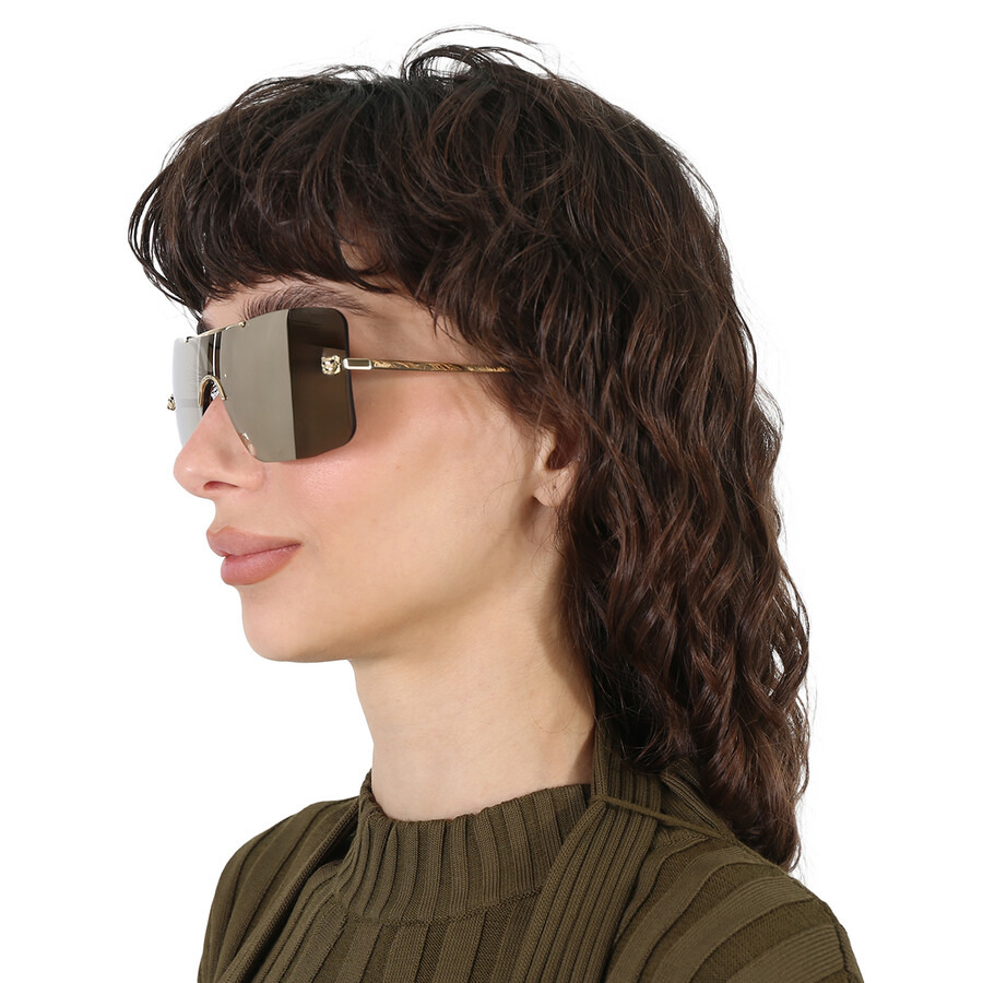 Cartier Panthere de Cartier Rose Gold Shield Ladies Sunglasses CT0023S 002 99 - 2