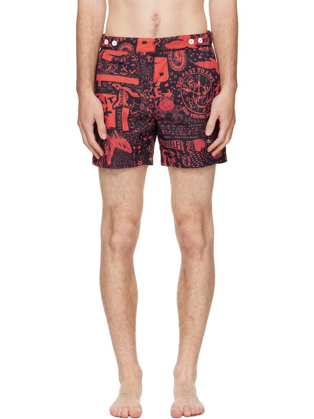 Orange Classic Boxer Swim Shorts - 1