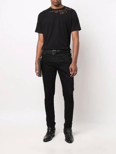 SAINT LAURENT cut-out cotton T-shirt outlook