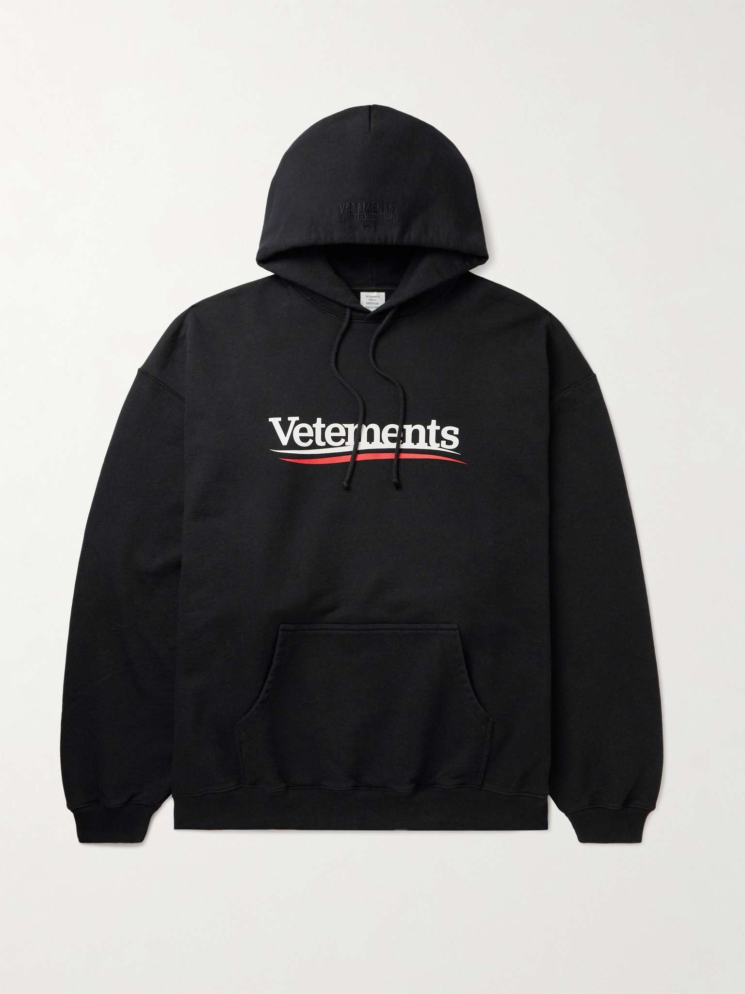 Oversized Logo-Print Cotton-Blend Jersey Hoodie - 1