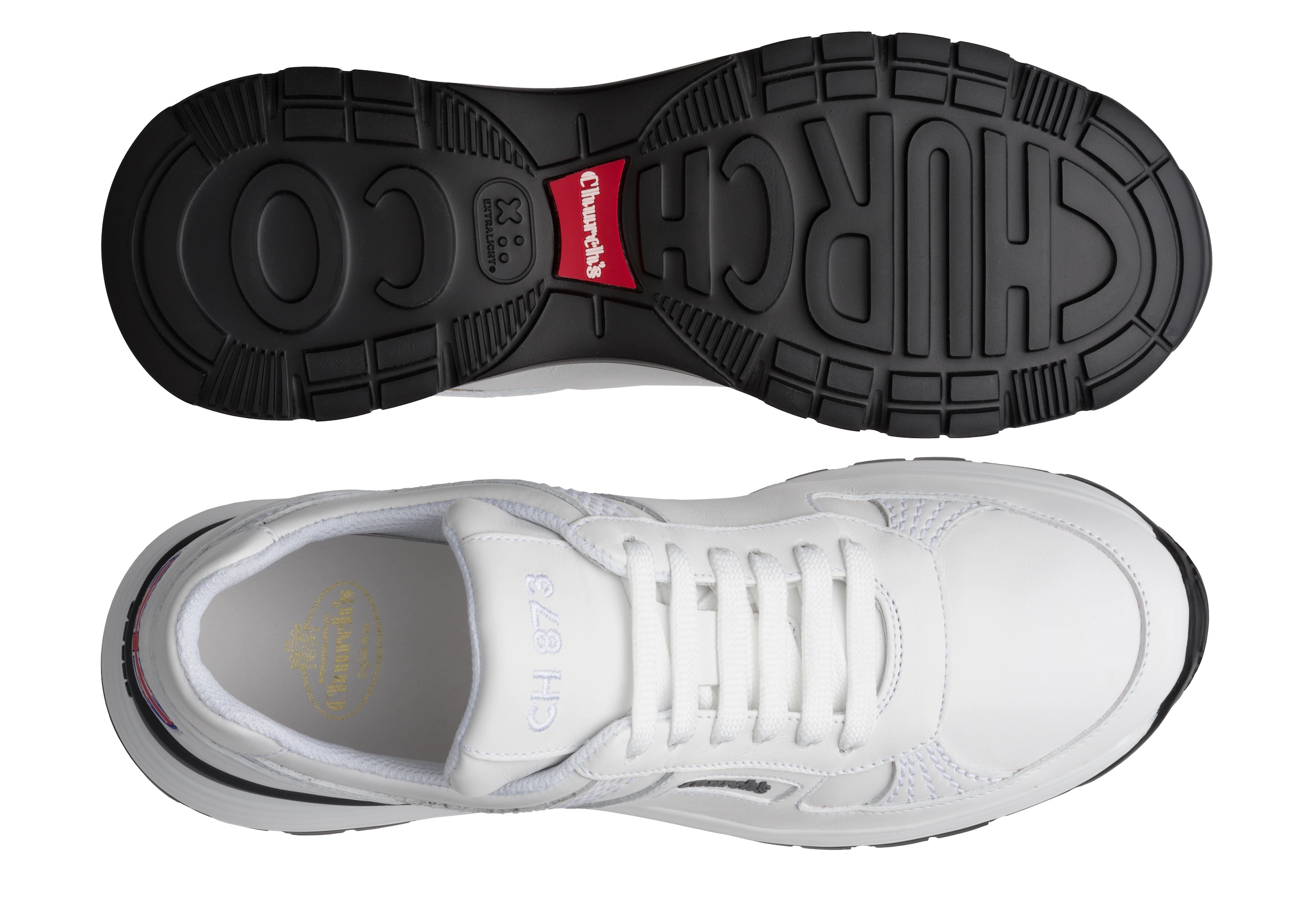Ch873
Plume Calf Leather Retro Sneaker White - 3