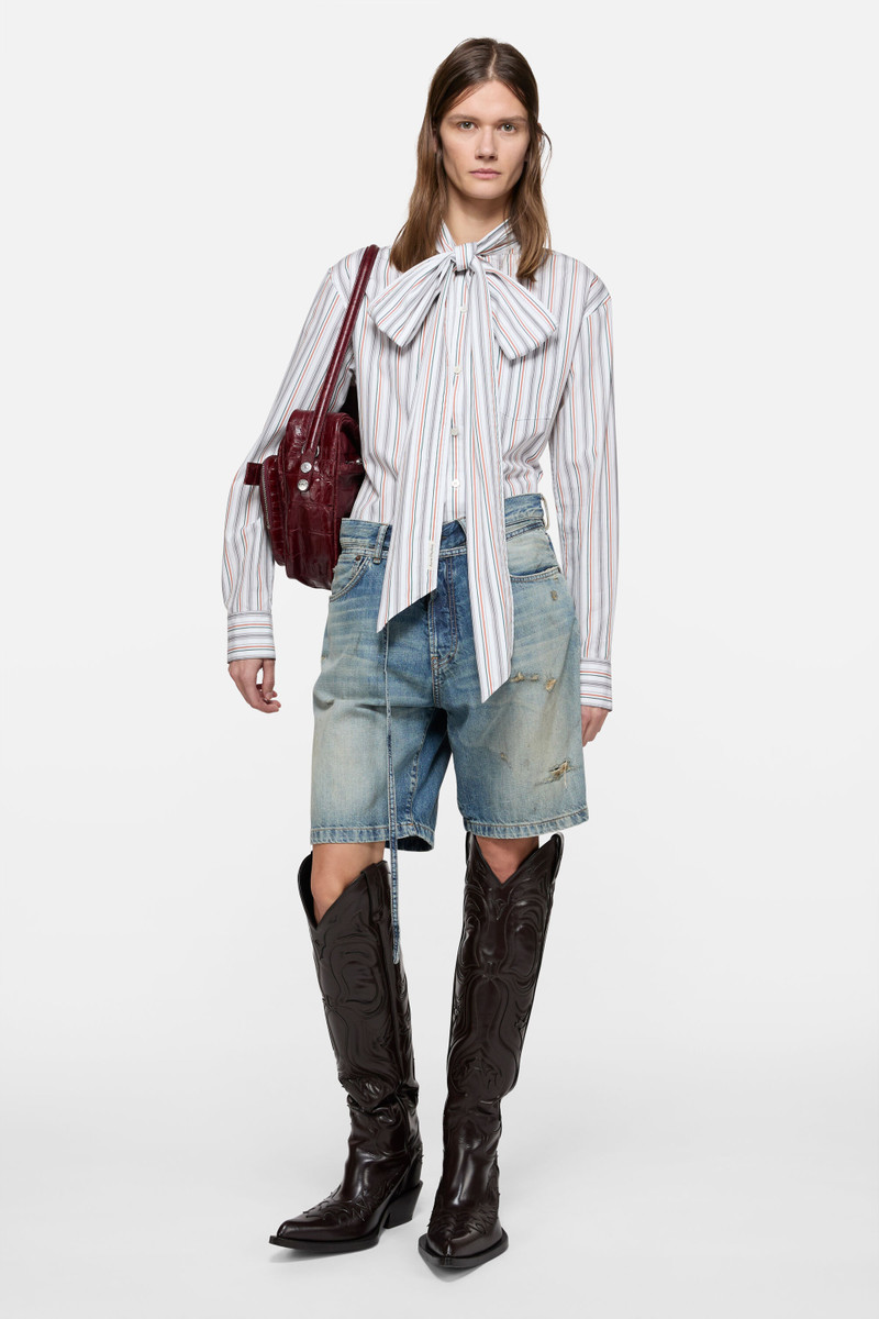 Acne Studios Denim shorts - loose fit - Mid Blue outlook