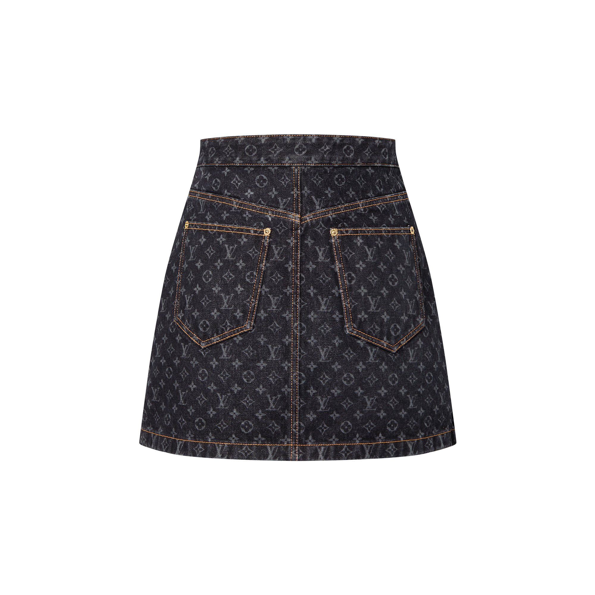 Monogram Denim Mini Skirt - 3