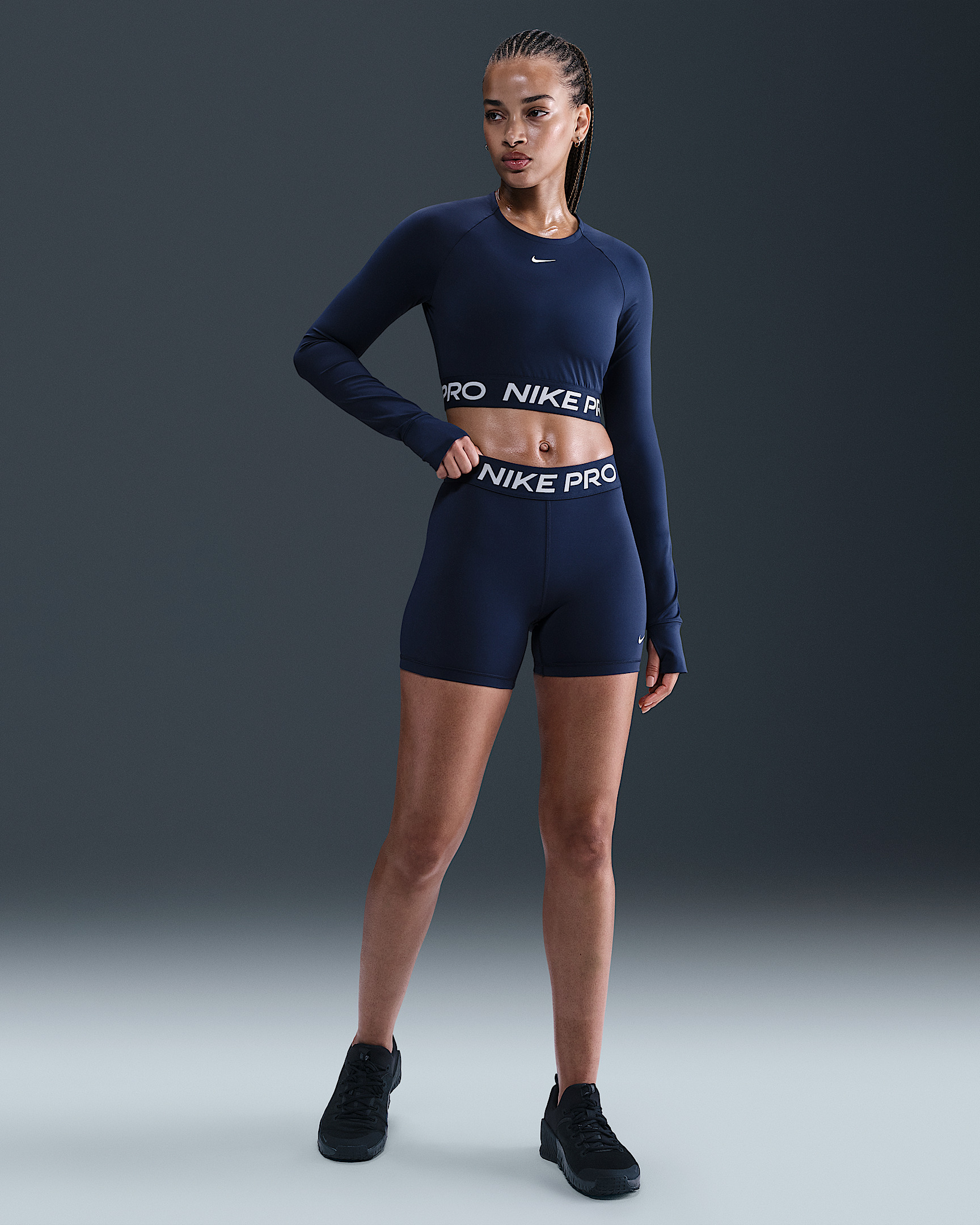 Nike Pro Women's Dri-FIT Cropped Long-Sleeve Top - 4