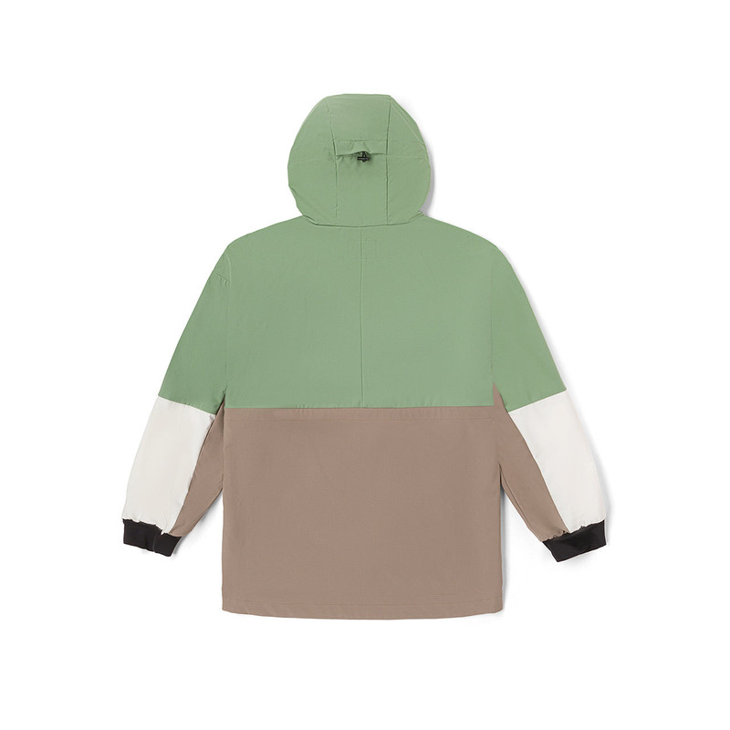Vans (WMNS) Vans Colorblock Hoody Jacket 'Green Brown White' VN000F2RYEH outlook