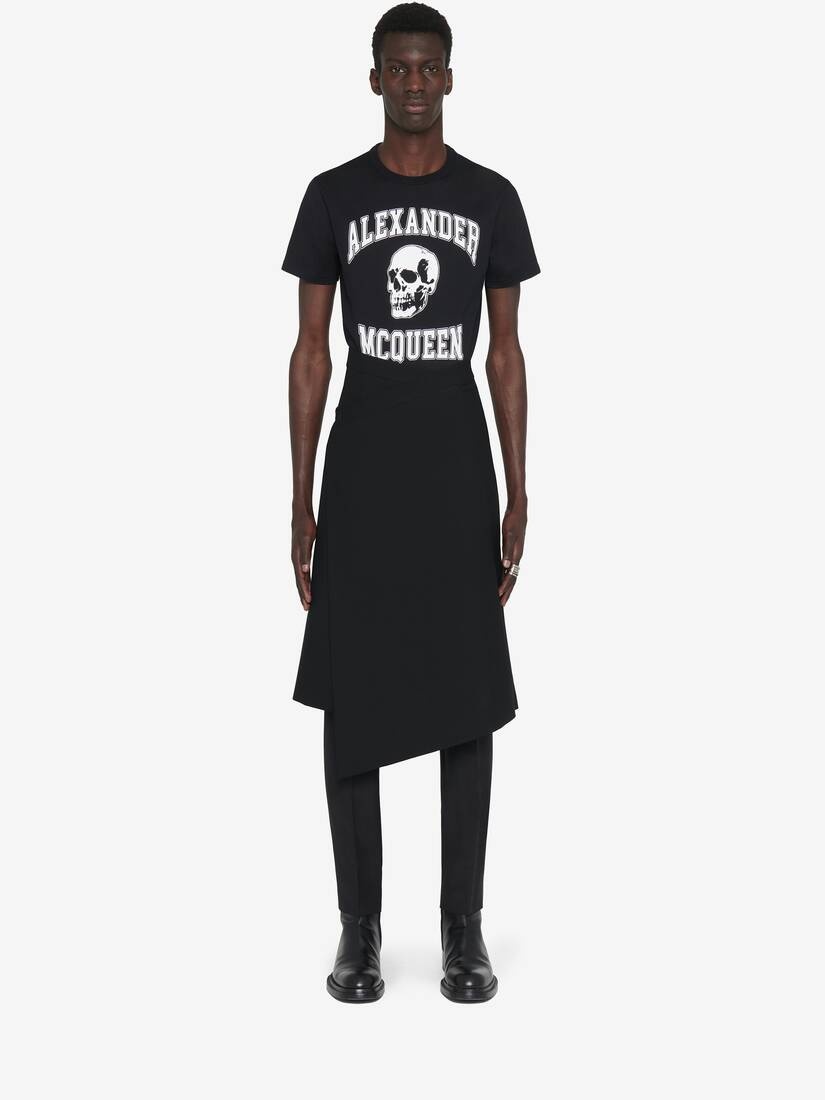Men's Varsity T-shirt in Black/white - 2