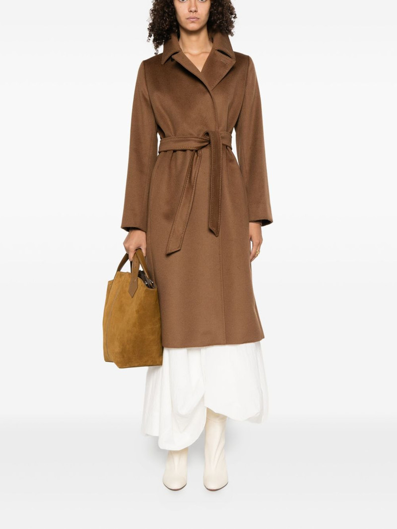 Max Mara belted notched-collar coat outlook