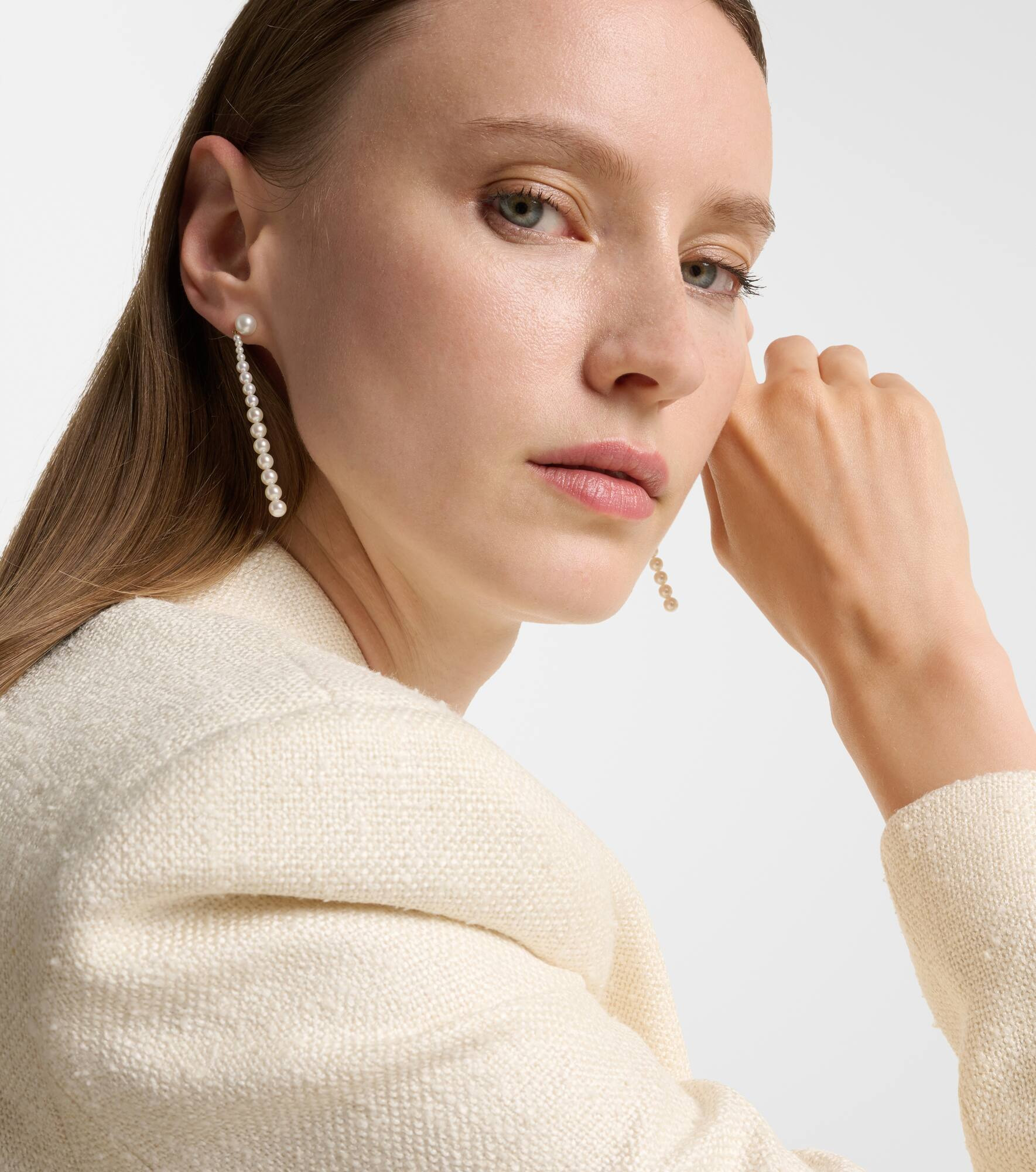 Piazza 18kt gold drop earrings with freshwater pearls - 3
