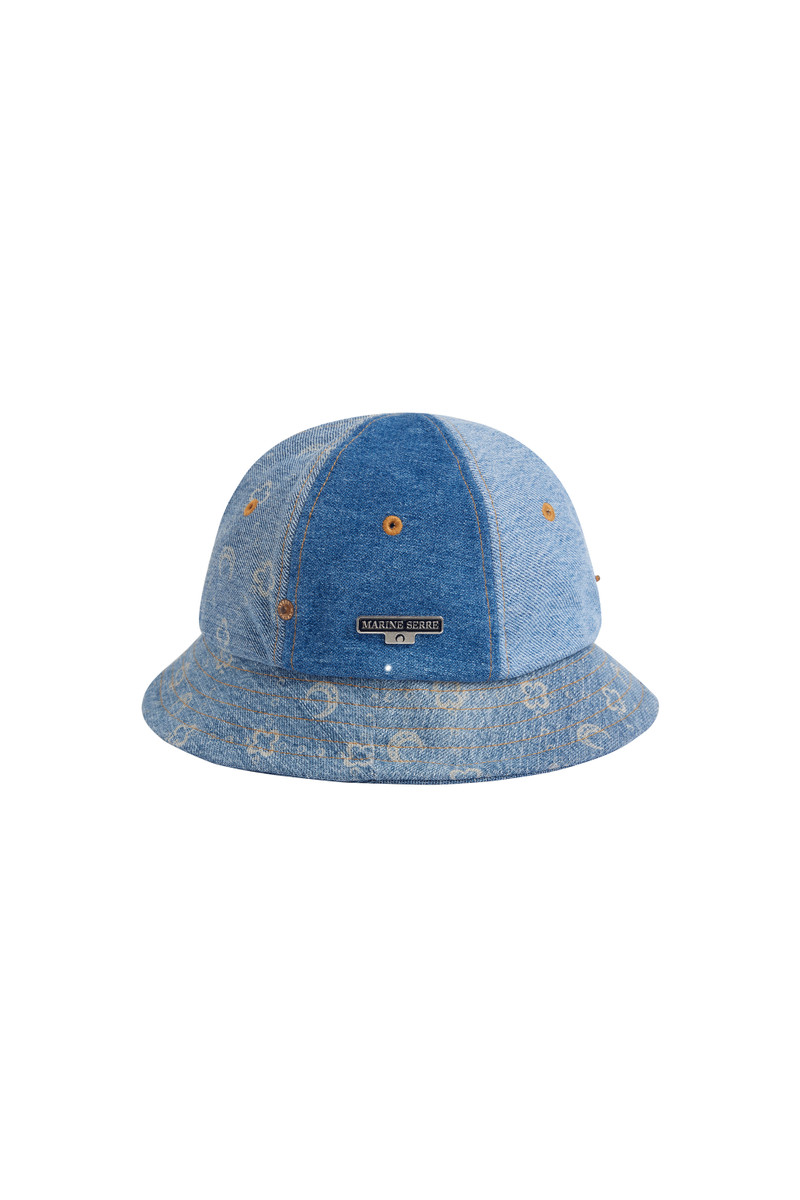 Regenerated Denim Moonogram Bell Hat 1