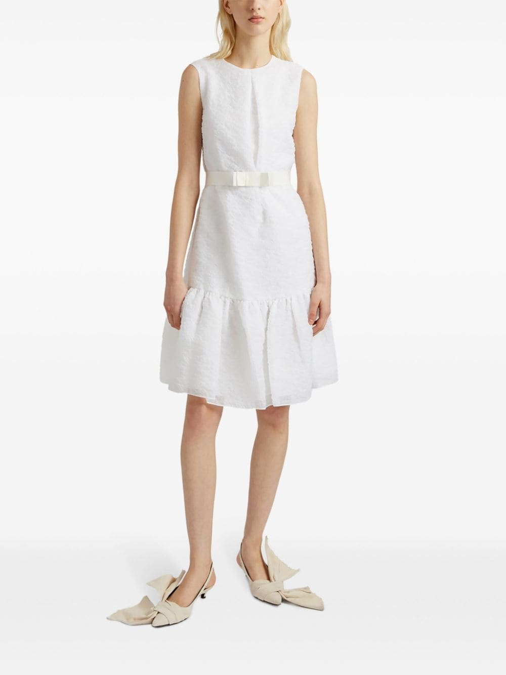 Maple organza-cloque belted dress - 5