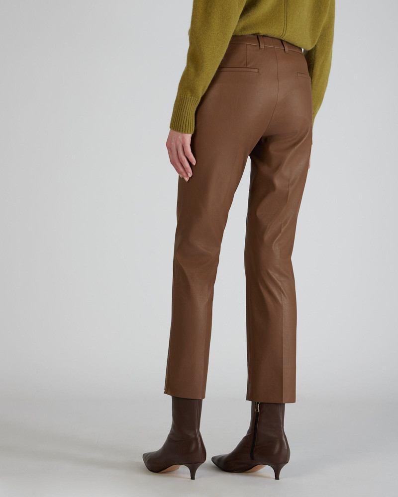 Slim fit trousers in stretch faux leather 3