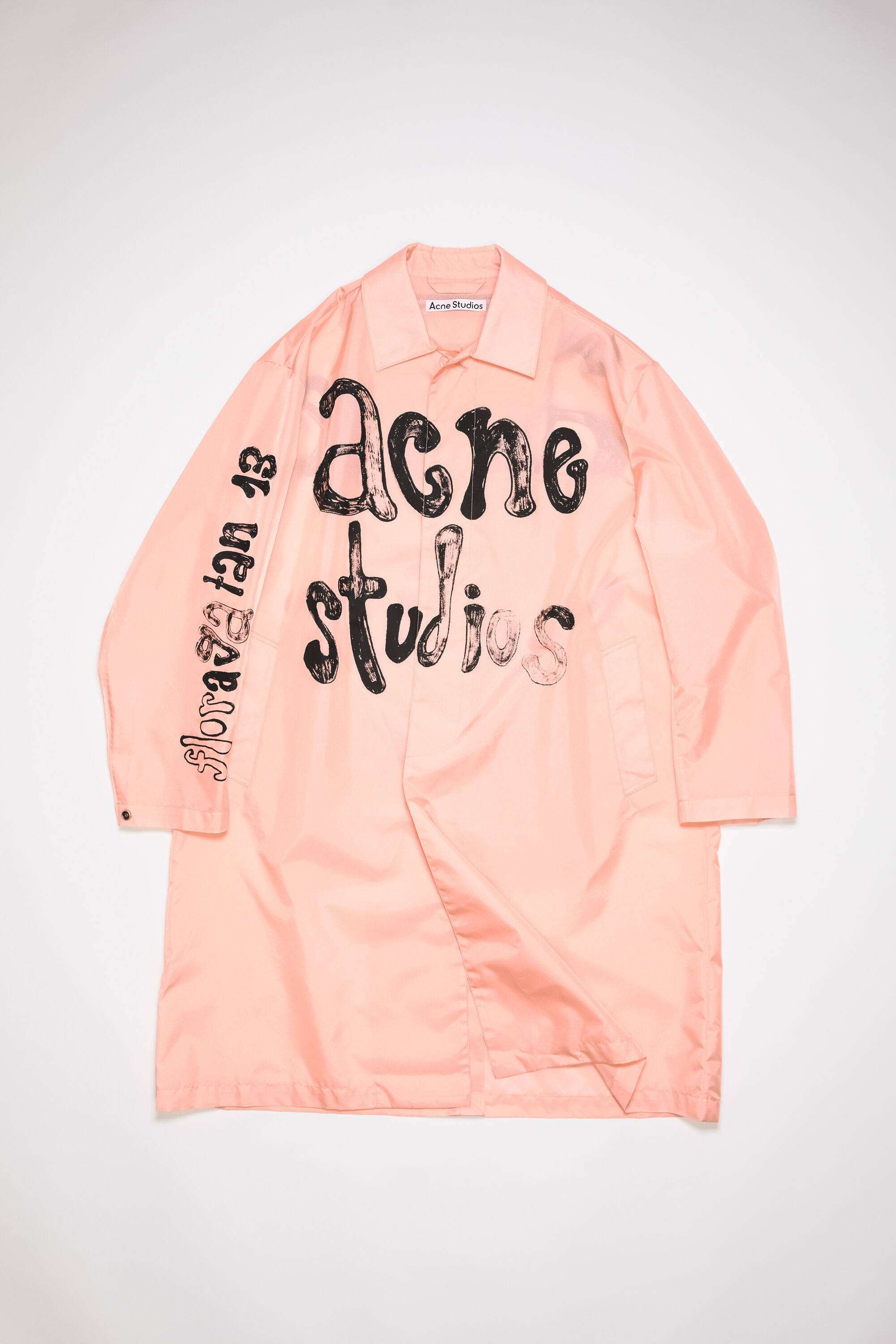 Nylon logo coat - Peach pink - 1