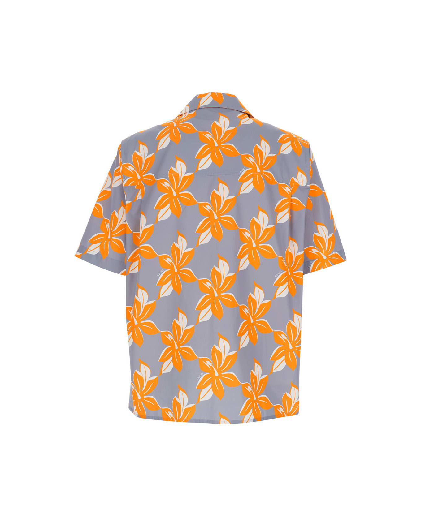 Multicolor Bowling Shirt With Cuban Collar And All-over Floral Print In Cotton Man - 2