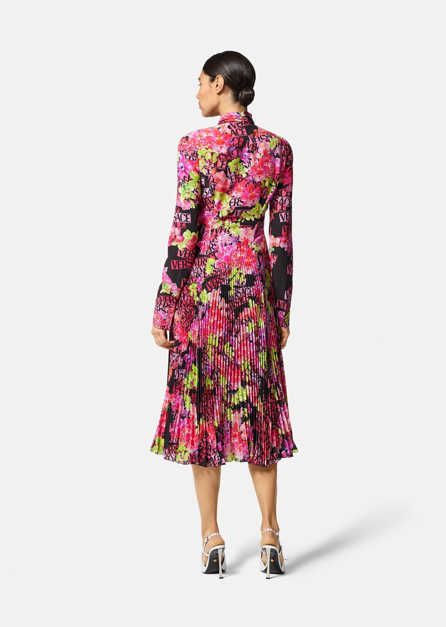 Logo Orchid Midi Shirt Dress - 4