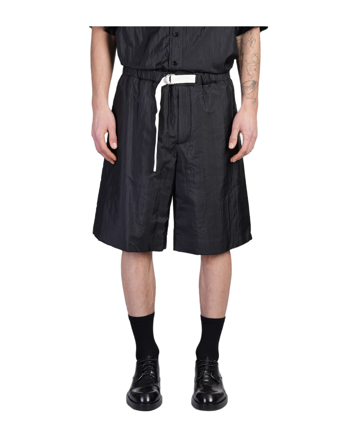 Trousers 45 Short Shorts In Black Polyamide - 1