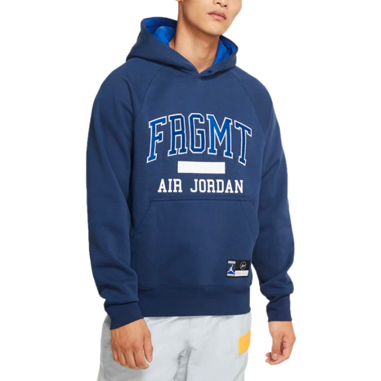 Air Jordan x Fragment Pullover Hoodie 'Navy/Sport Royal/White' DA2983-414 - 3