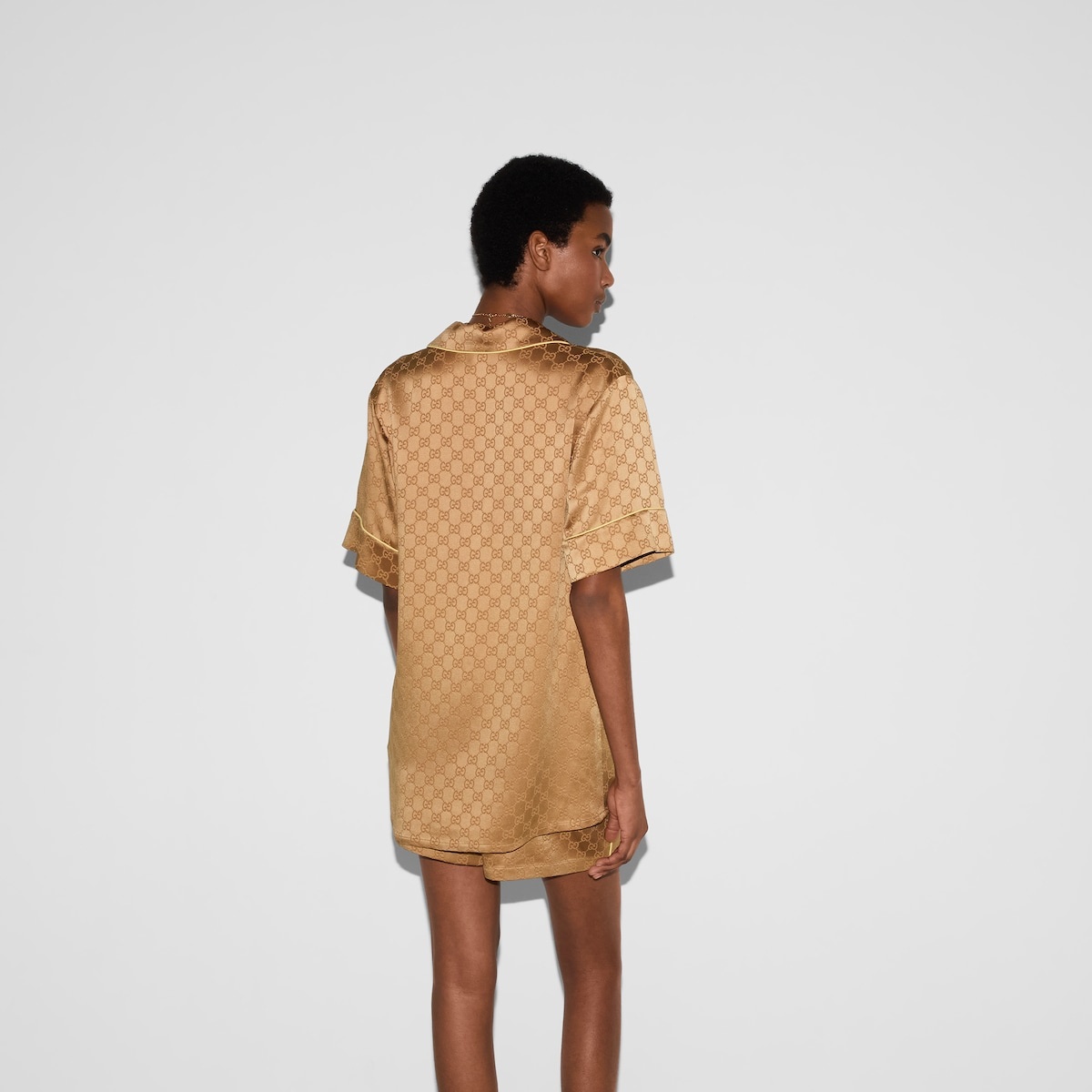 GG satin shirt - 4