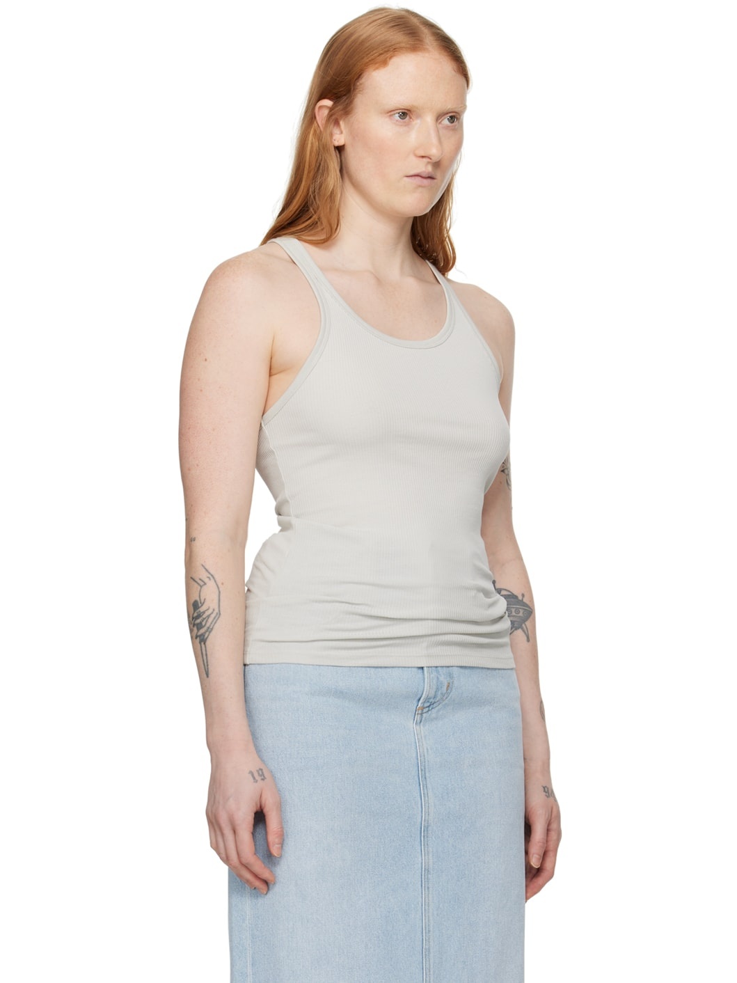 Gray Rib Tank Top - 2