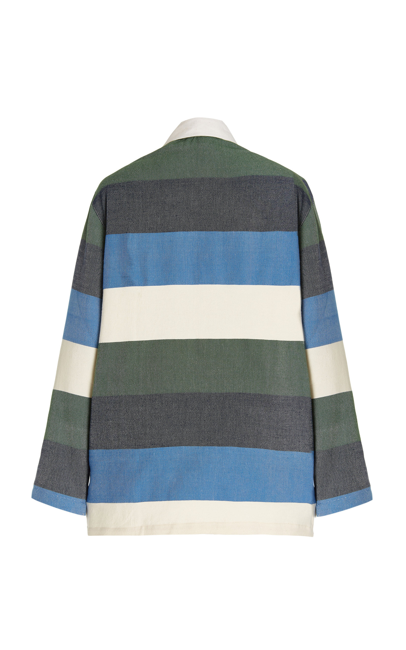Exclusive Oversized Striped Cotton Rugby Shirt stripe - 5