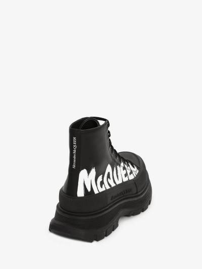 Alexander McQueen Men's Tread Slick Boot in Black/white outlook