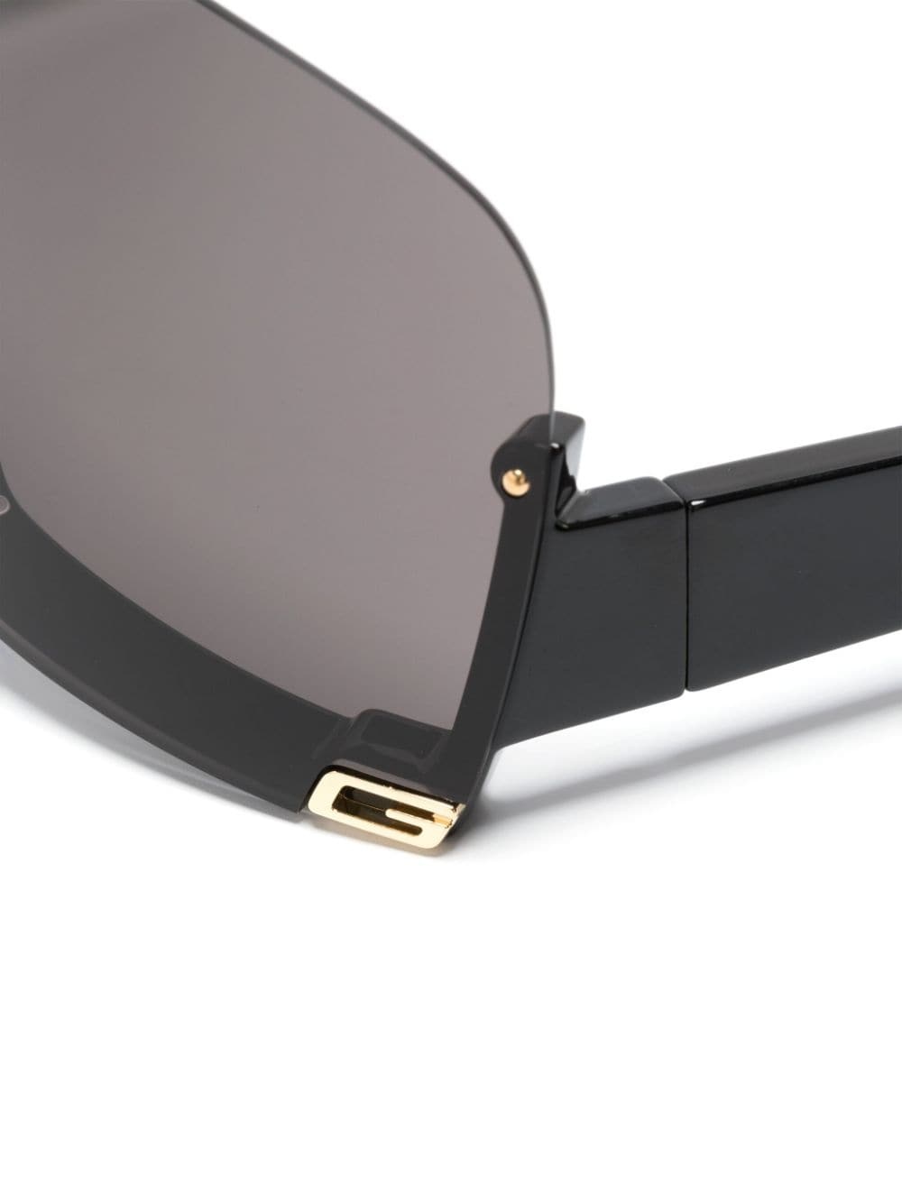 oversized shield-frame sunglasses - 3