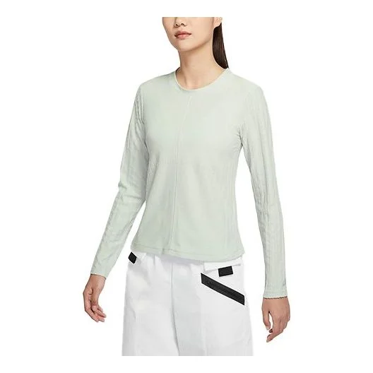 (WMNS) Nike Sportswear Dri-FIT Adv Tech Pack Quick Dry Knitting Round-neck Sweateshirt Grey/Green Gr - 1