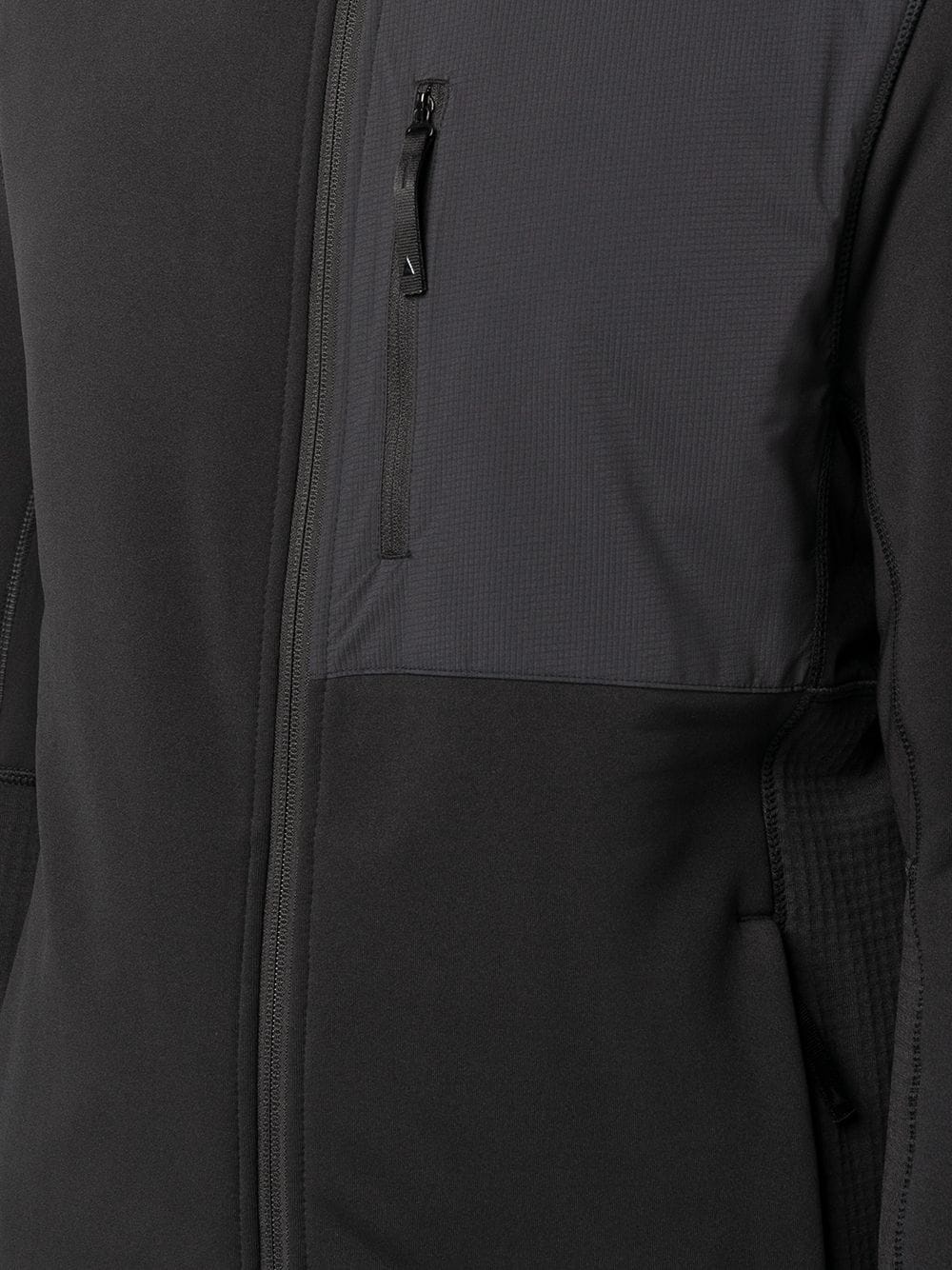 panelled full zip sweater - 5