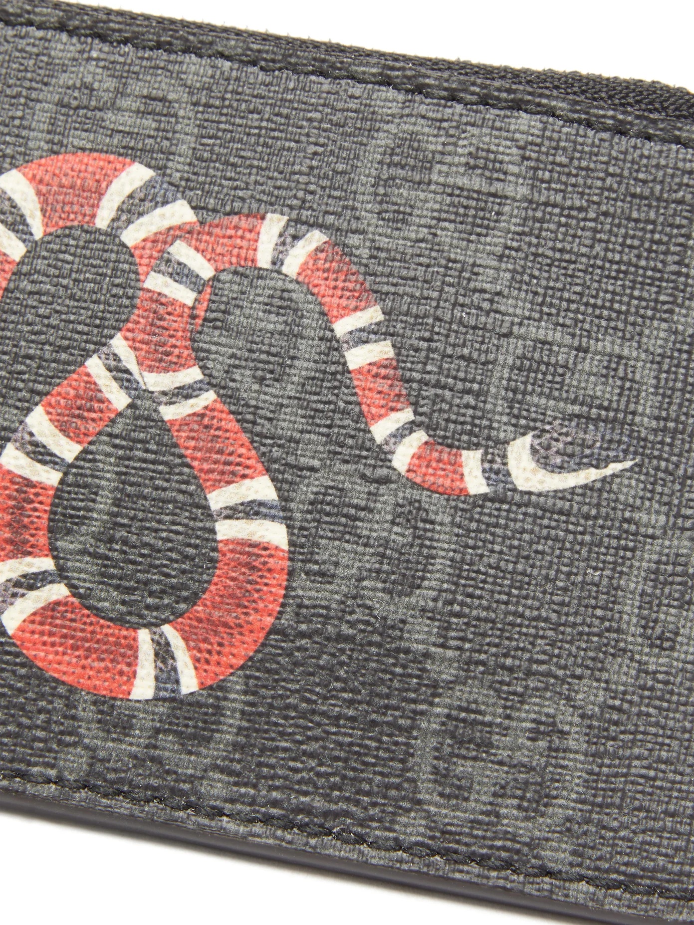 GG Supreme snake-print leather cardholder - 5