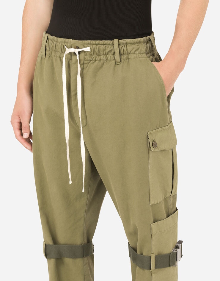 Cotton cargo pants with laces - 5