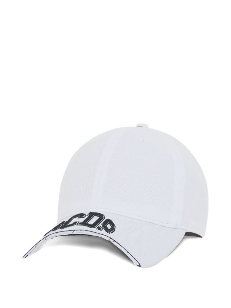 cut-brim logo-detail cotton baseball cap 1