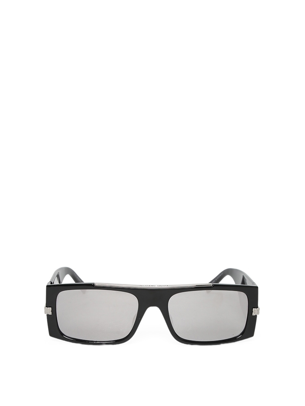 Hinge Sunglasses Shiny Black And Smoke Mirror - 1