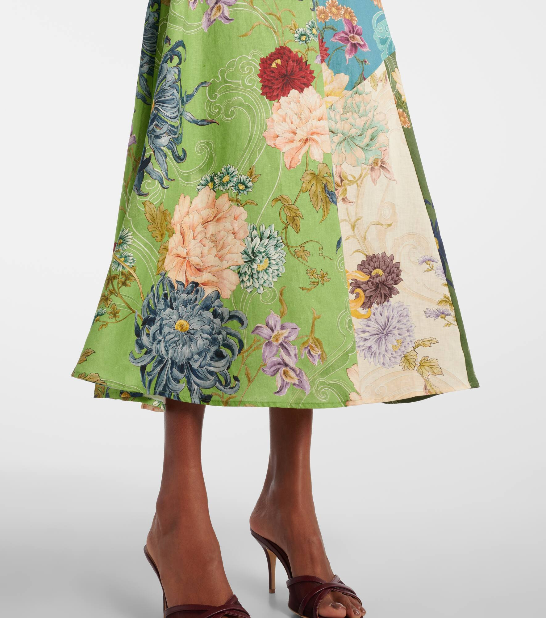 Avery floral linen midi dres - 5