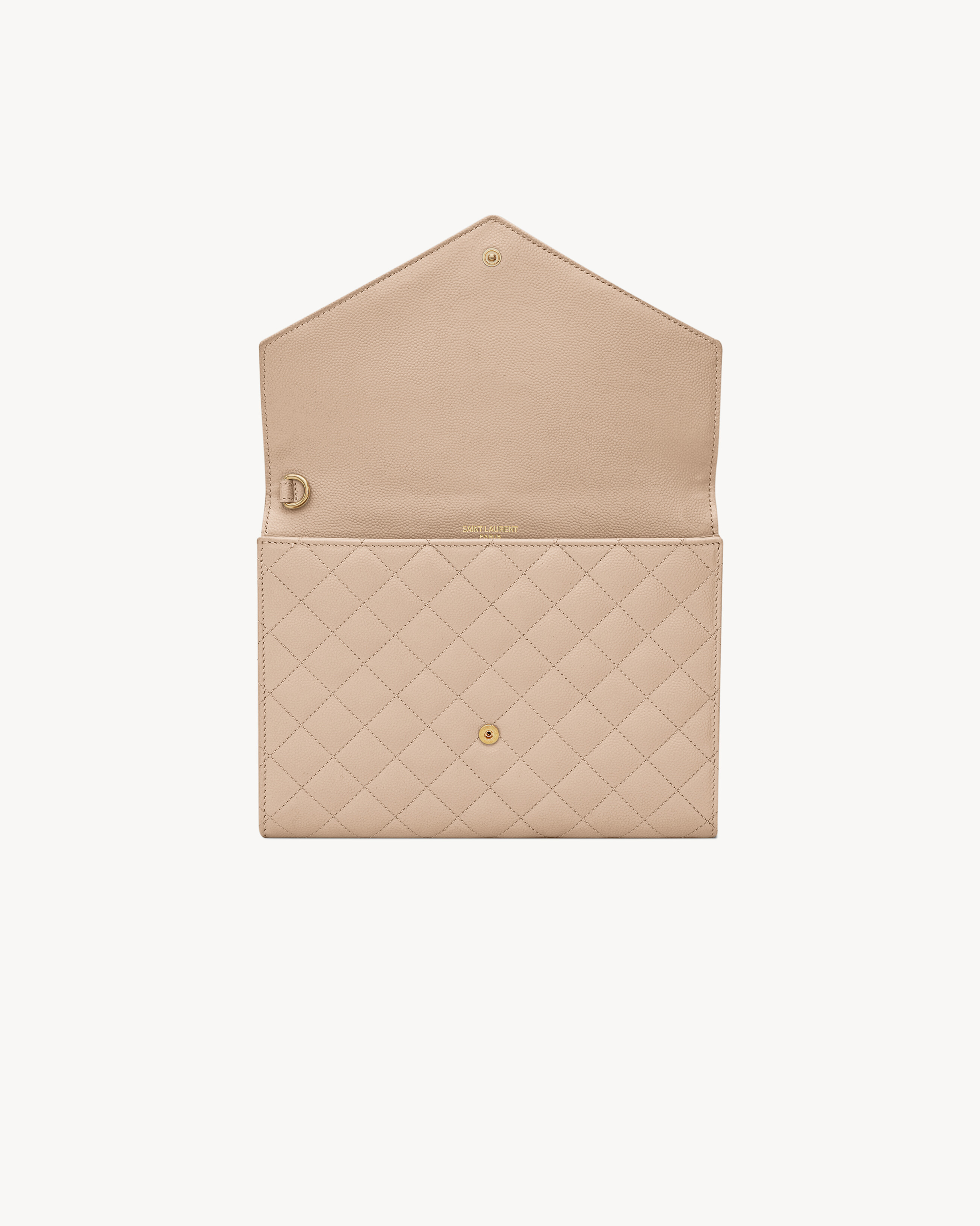 ENVELOPE FLAP POUCH IN MIX MATELASSÉ GRAIN DE POUDRE LEATHER - 5
