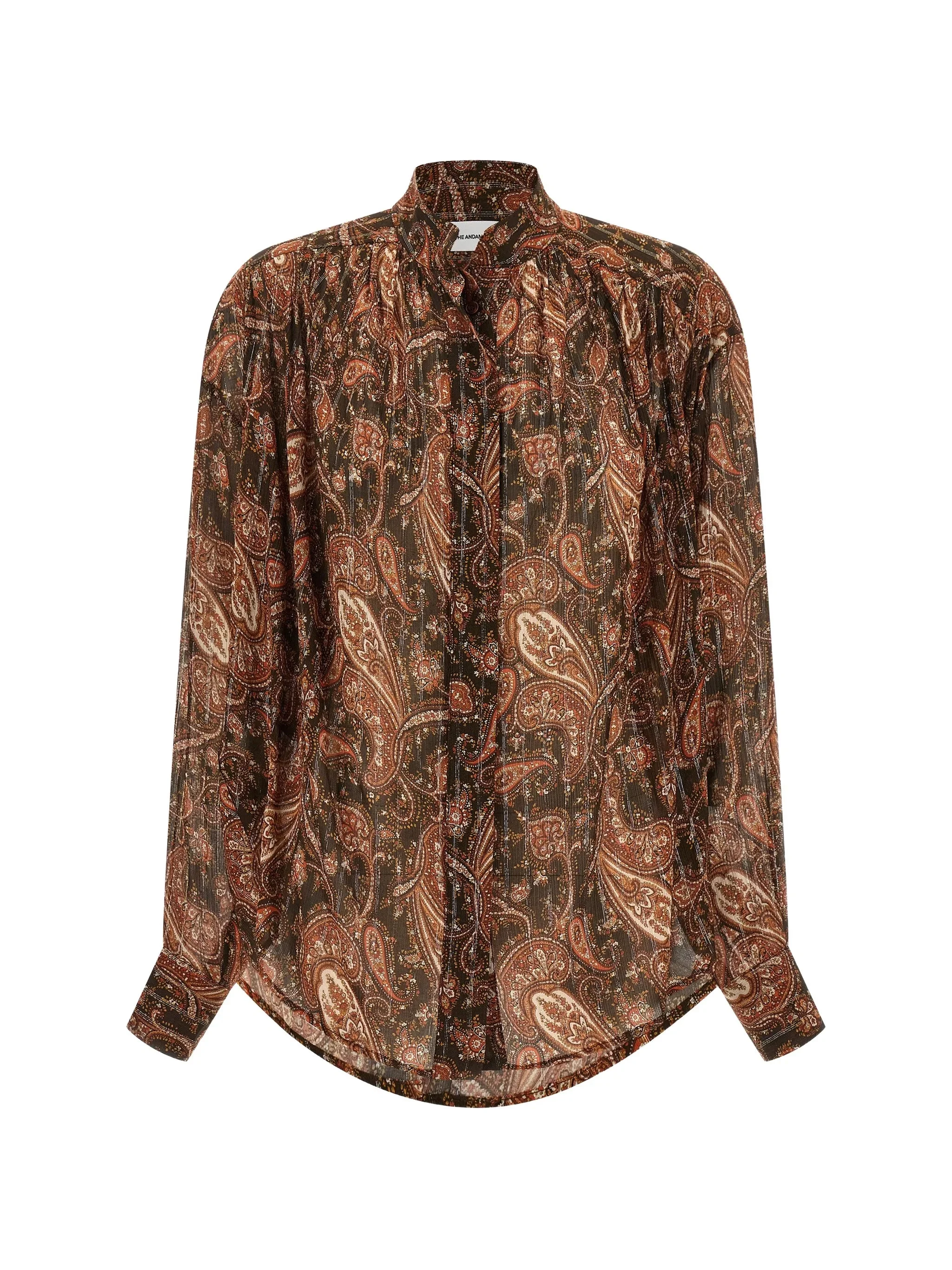 The Andamane Rania Paisley-print Lam Shirt - 1