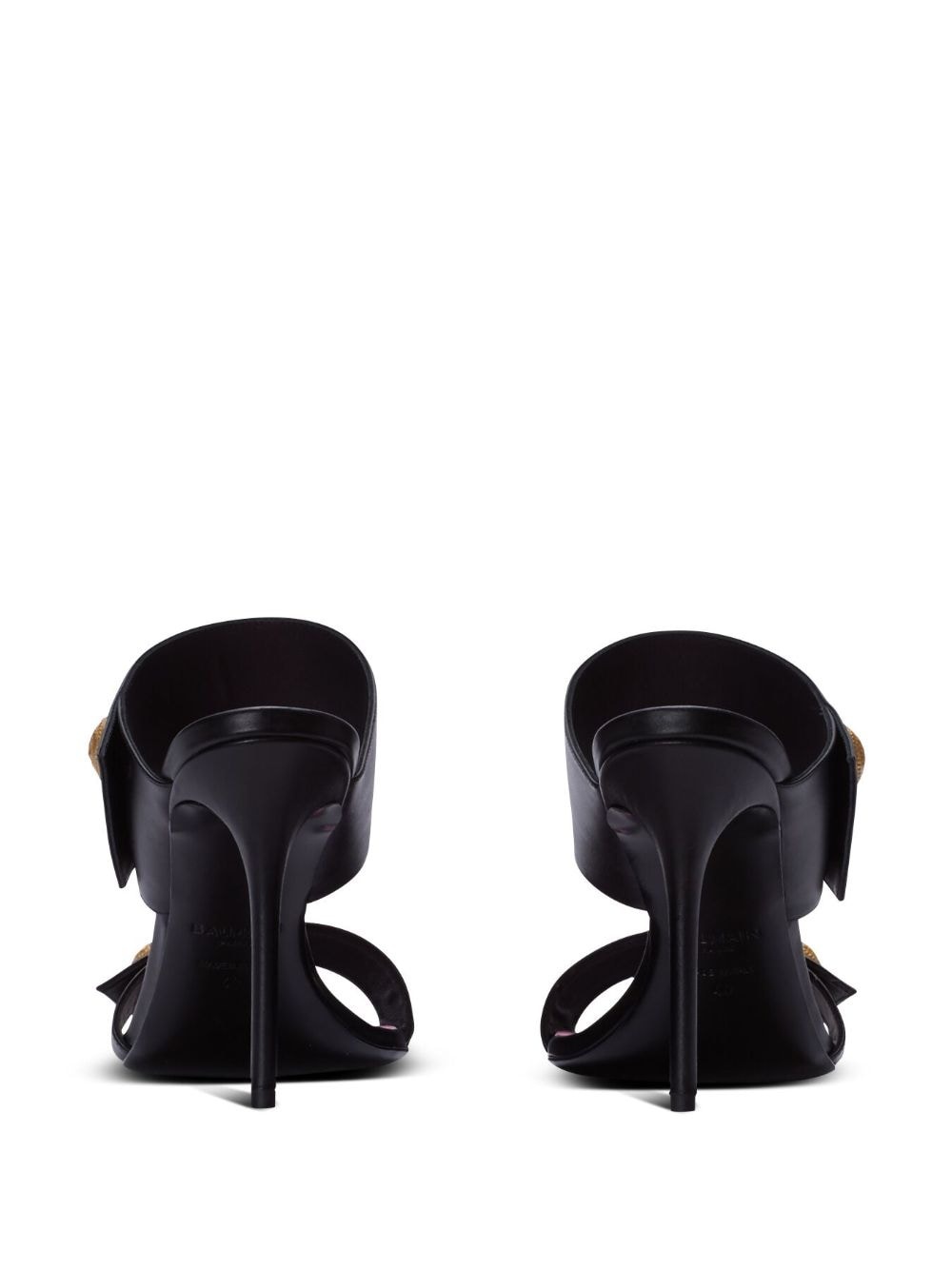button-fastening leather sandals - 3