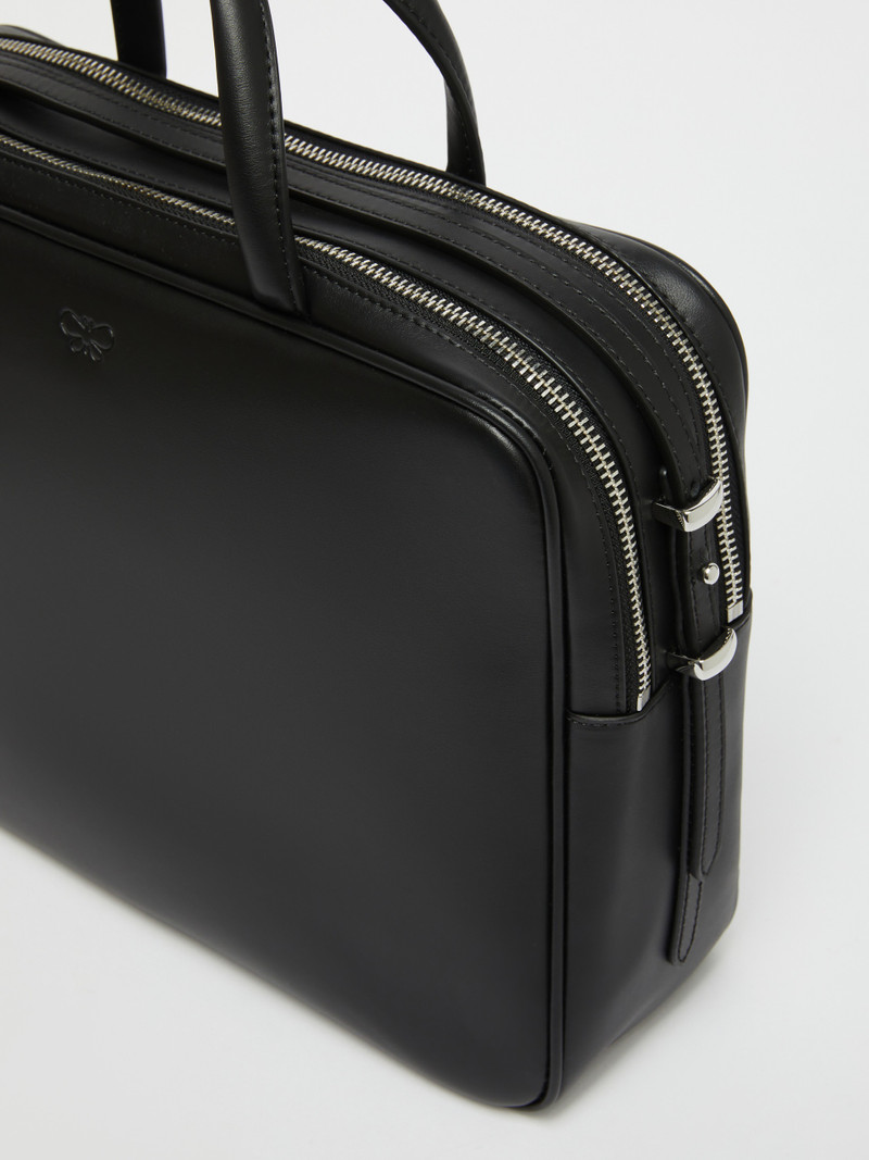 GIRONE Large leather box satchel 6