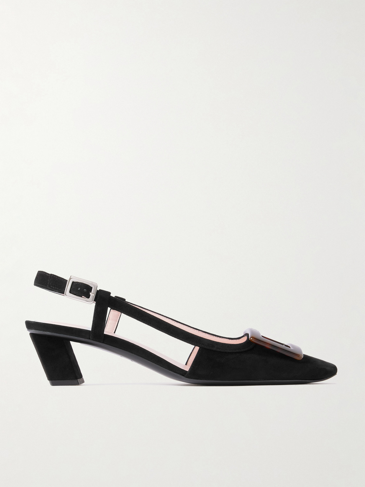 Belle Vivier 45 Suede Slingback Pumps - 1