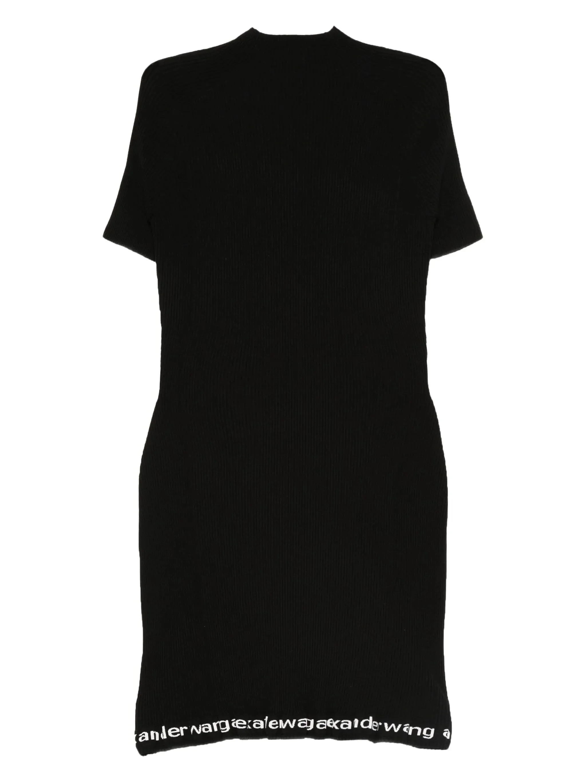 ribbed logo-detail midi dress - 1