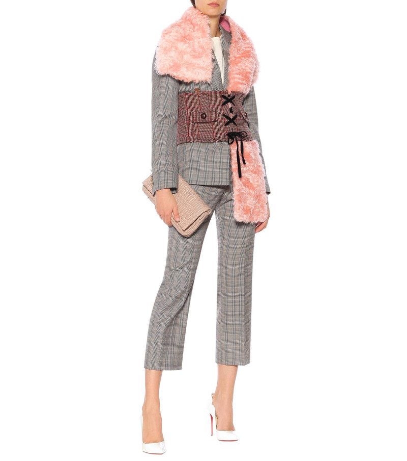 Miu Miu Mohair, cotton and virgin wool scarf outlook
