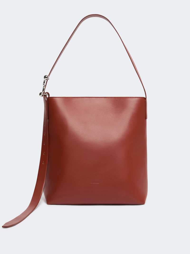 ROTONDO Leather S-buckle shopper bag - RUST 8