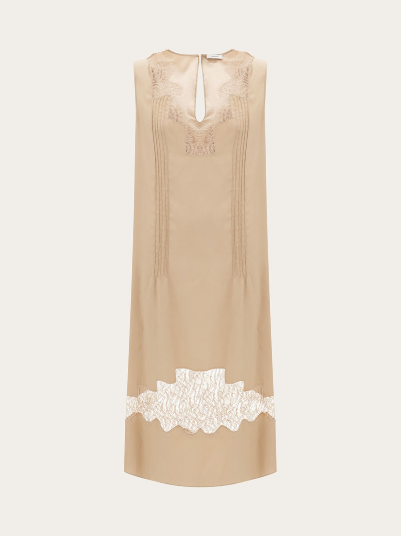 Dress with lace inserts 1