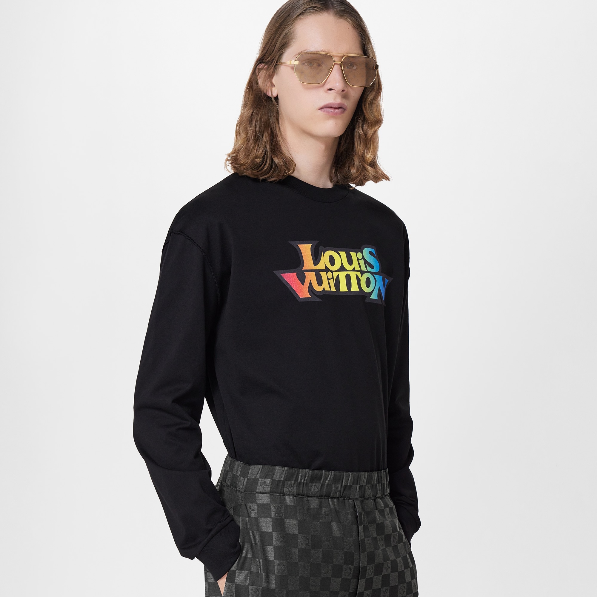 LV Fade Printed Long-Sleeved T-Shirt - 5