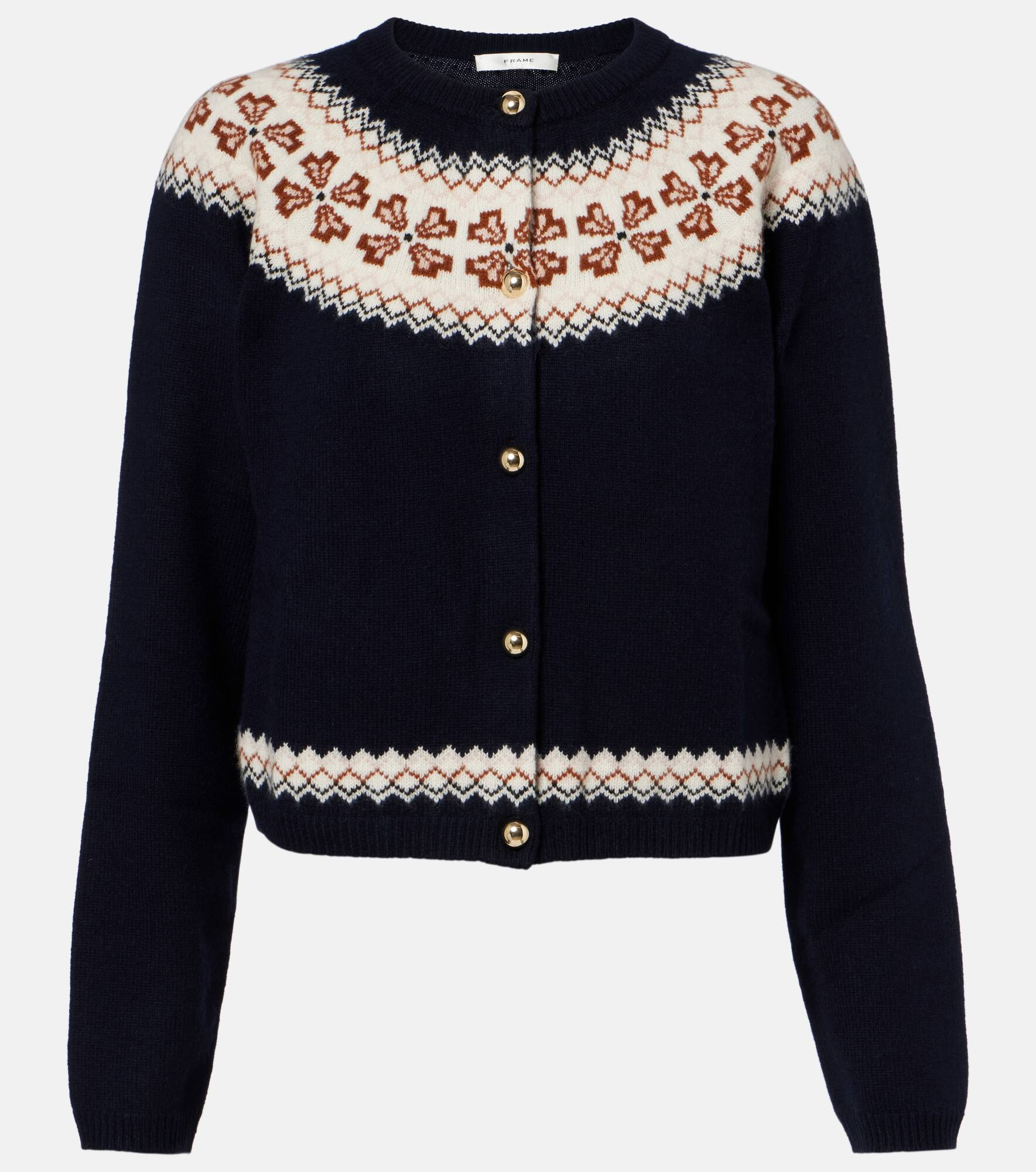 Fair Isle cashmere cardigan - 1