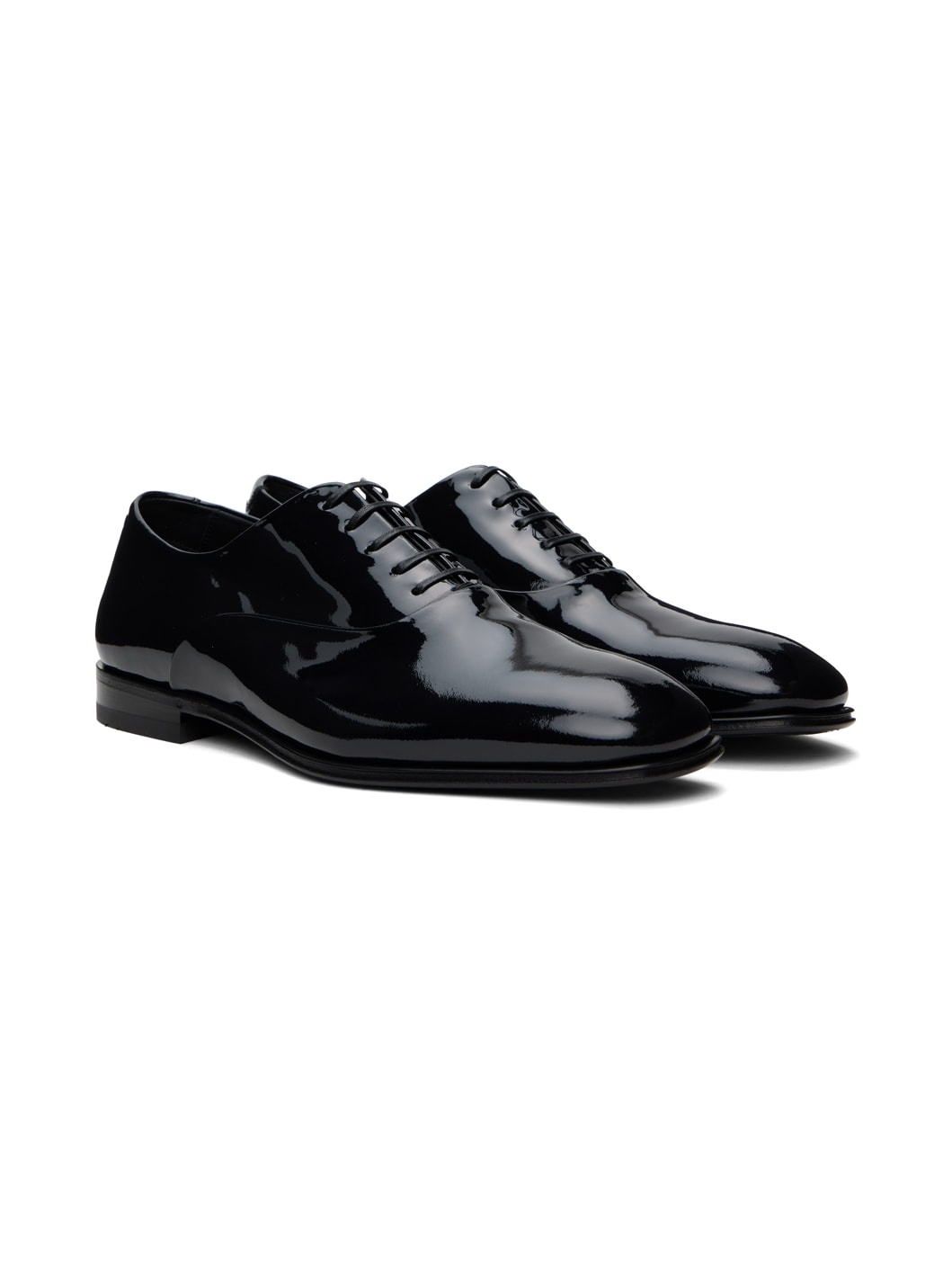 Black Wave Detail Oxfords - 4