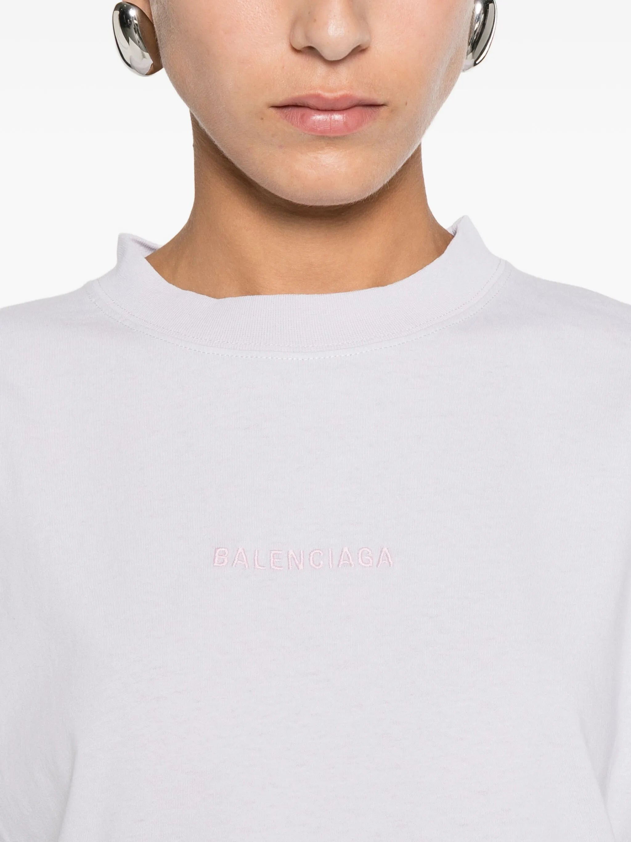 Balenciaga Logo-embroidered Cotton T-shirt - 2