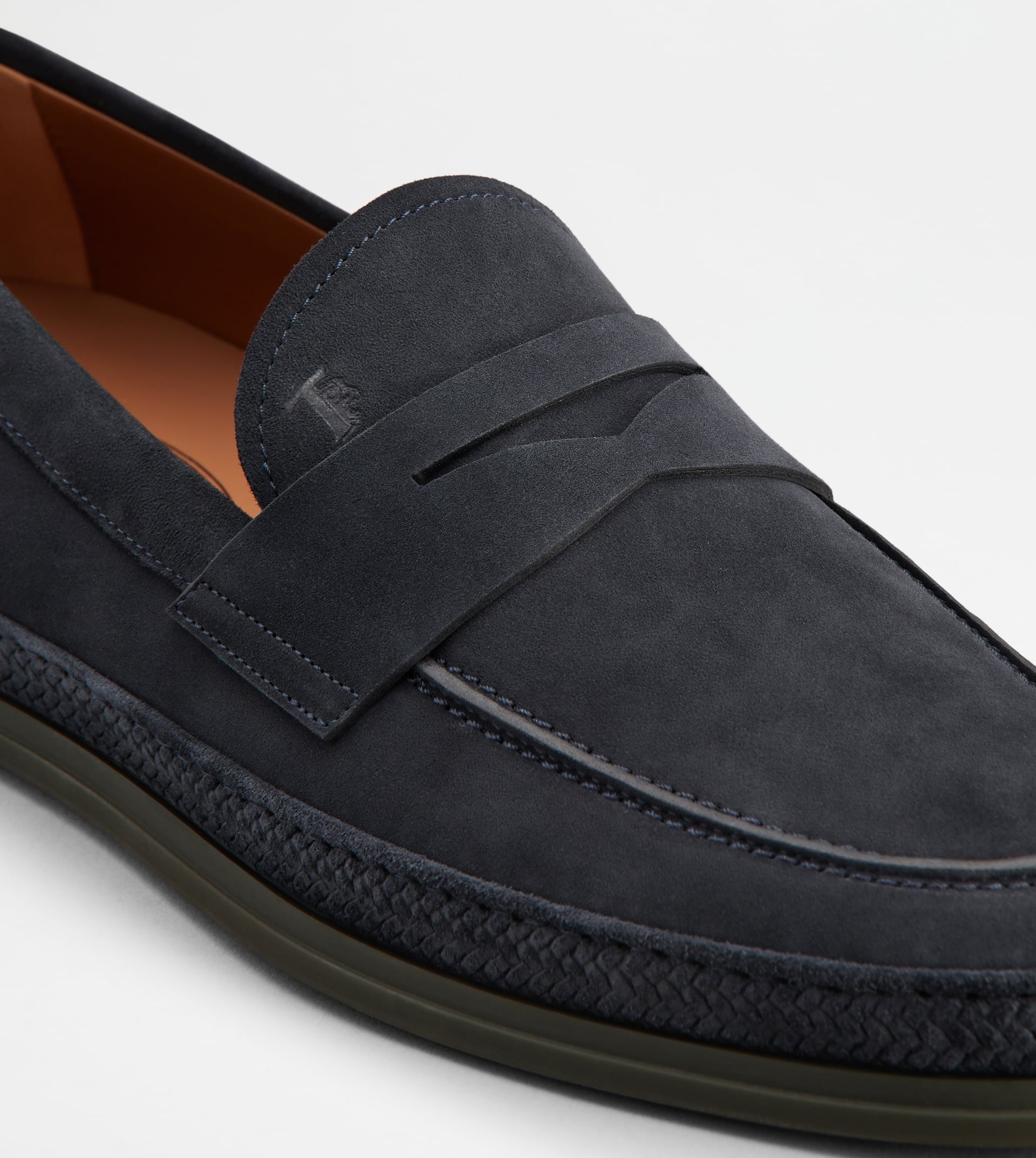LOAFERS IN SUEDE - BLUE - 5