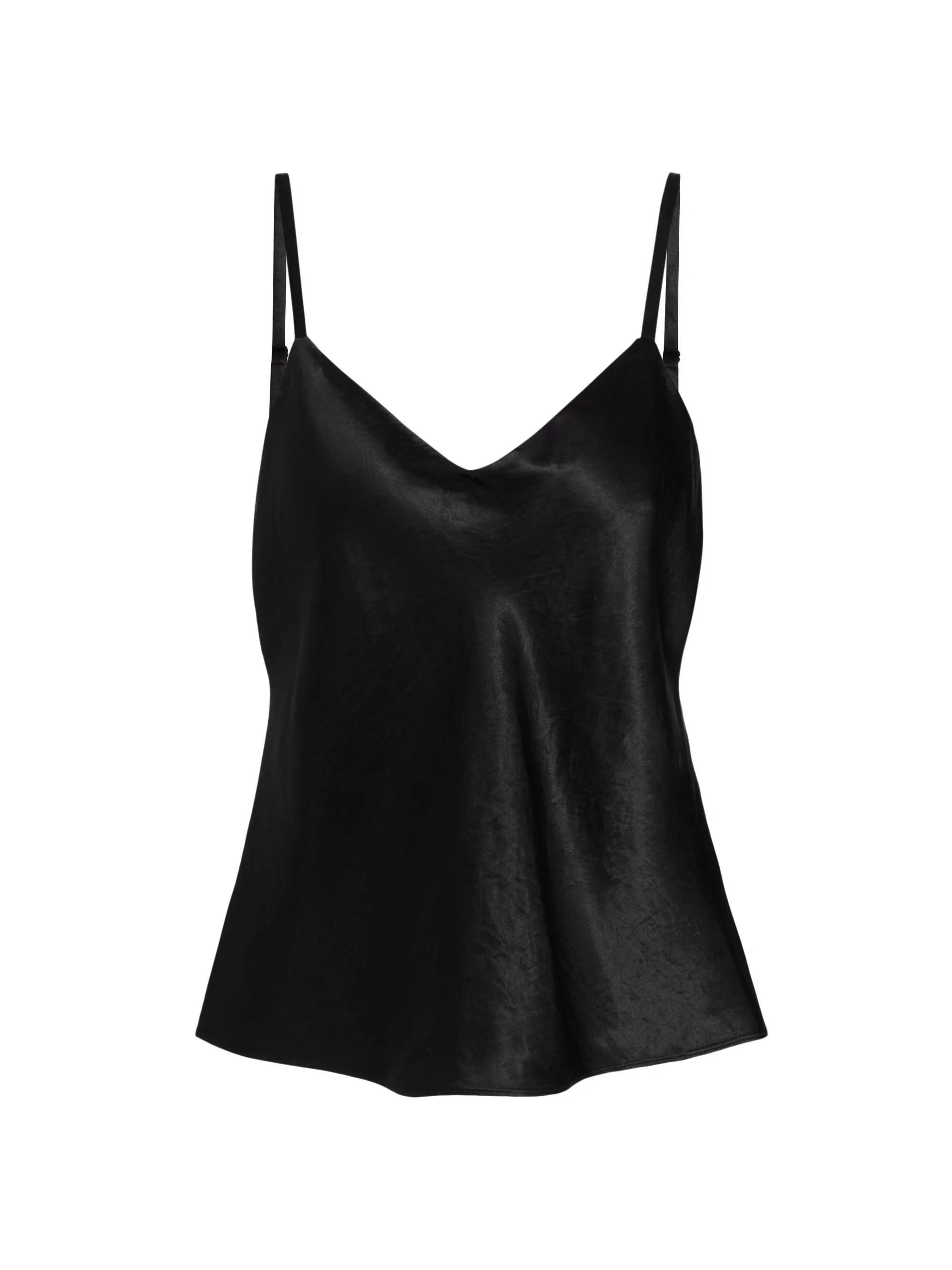 Women's Satin V-Neck Cami - Black - 1