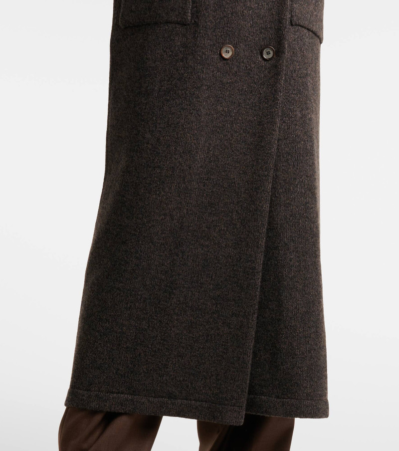 Shearling-trimmed cashmere coat 6