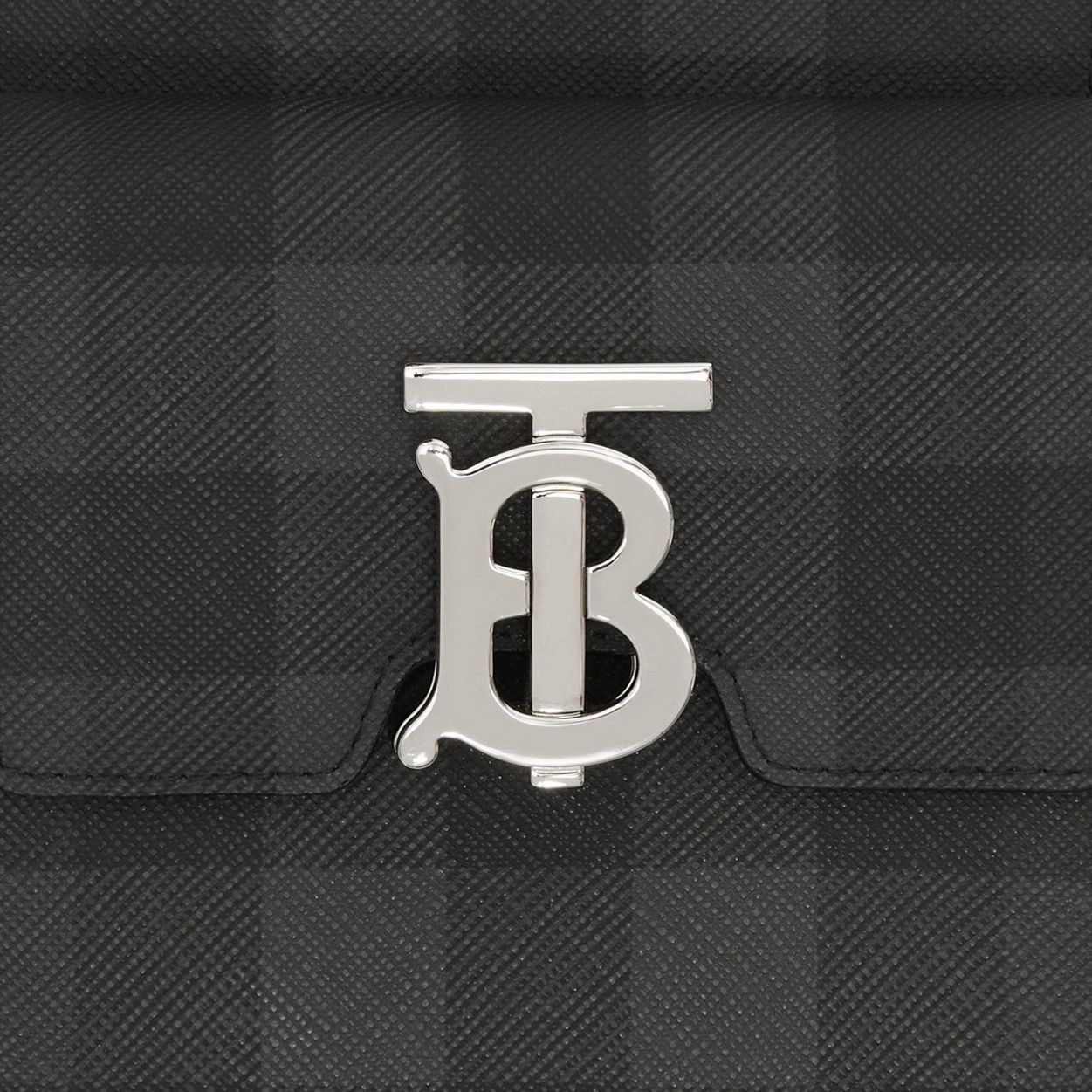Monogram Motif Check and Leather Crossbody Bag - 2
