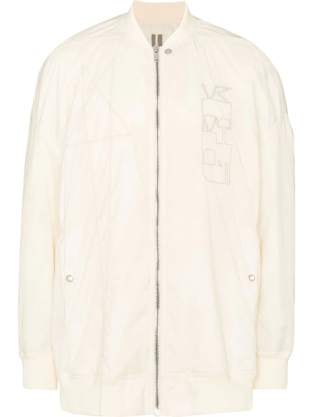 embroidered logo bomber jacket - 1